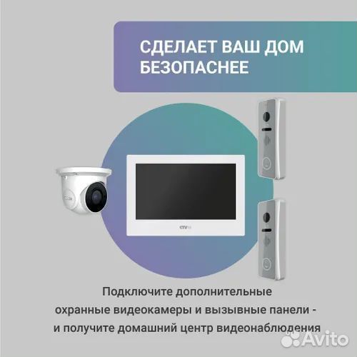 WiFi видеодомофон CTV-iM Cloud 7 (740W) белый