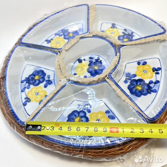 Менажница для сервировки стола 26см. Новая 6 ячеек