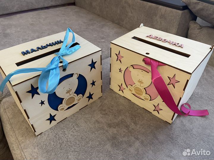 Семейный банк, коробы на свадьбу-пол ребенка