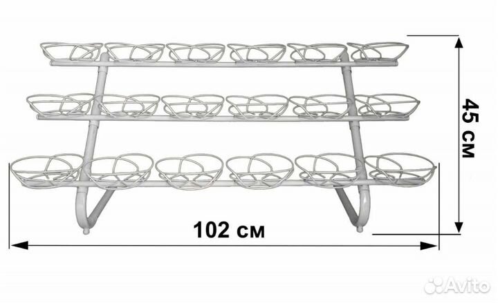 Подставка для цветов на 18 горшков