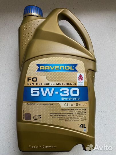 Масло моторное FO 5w30 ravenol