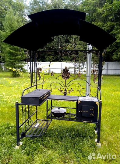 Мангал с печью