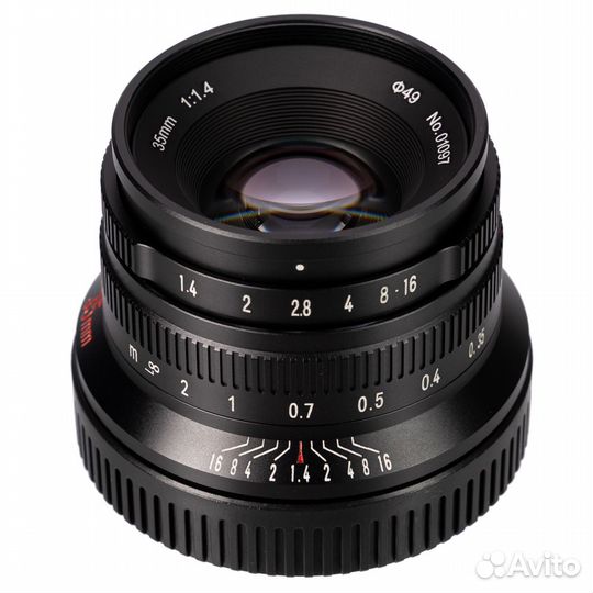 Объектив 7artisans 35mm F1.4 APS-C EOS-R Mount чер