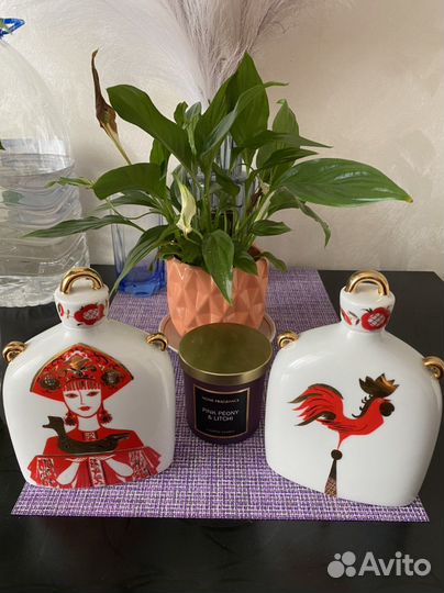 Штофы и графины СССР для вина, фарфор