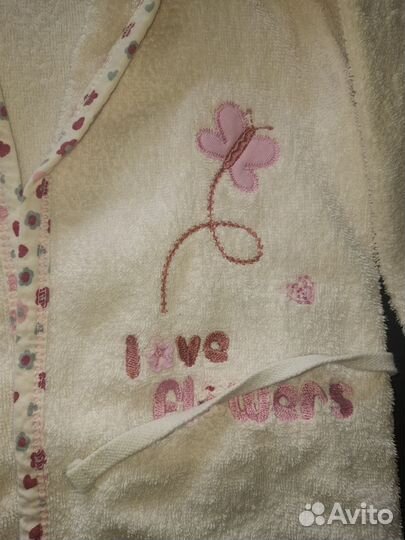 Халат махровый для девочки