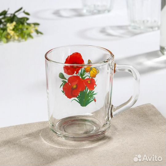 Кружка «Букеты», 250 мл, рисунок микс