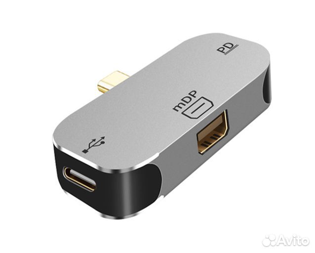 Адаптер Type C на Mini Display Port + Type C + PD