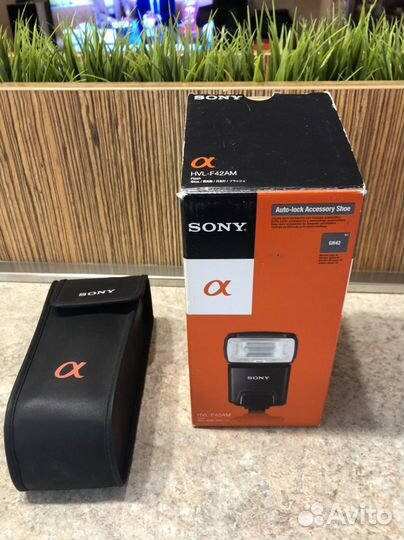 Вспышка камеры sony HVL-F 42AM и адаптер adp-mma