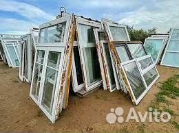 Окна Бу 2ств. Шириной от 130см. до 140см. Склад