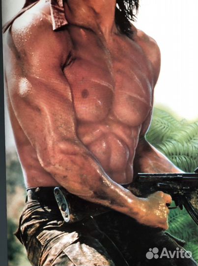 Оригинальный плакат «Рэмбо 2». 90х годов