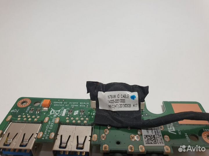 Плата USB 3.0+audio Asus N76