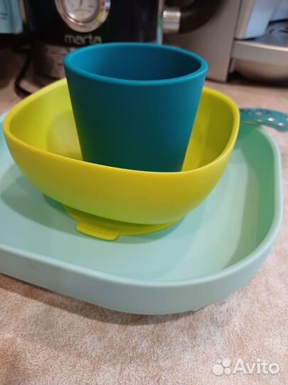 Набор детской, силиконовой посуды
