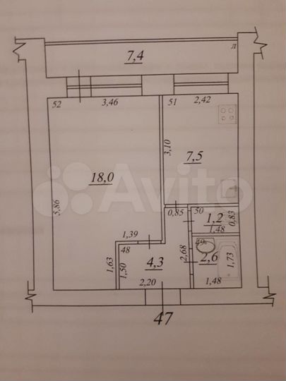 1-к. квартира, 33,6 м², 1/9 эт.