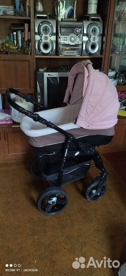 Коляска 2 в 1,автолюлька, ванночка и горка
