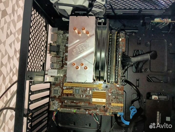 Материнская плата с процесором озу 16 и кулером