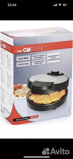 Компатктная венская вафельница Clatronic