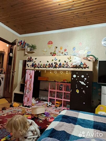 Детская кровать чердак домик