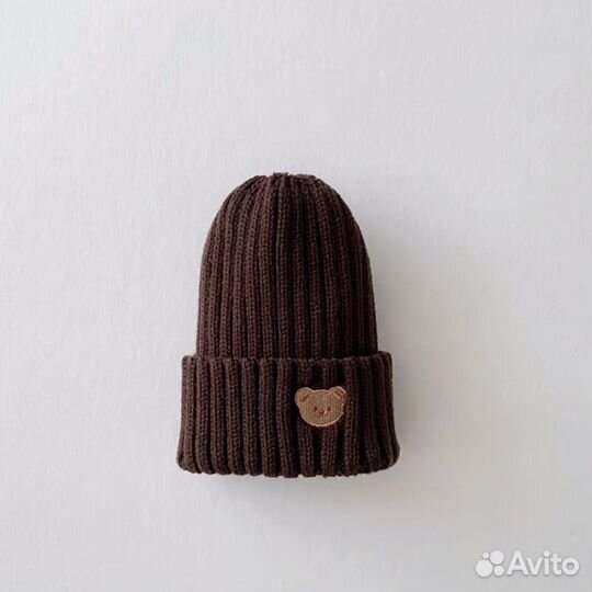 Шапка с мишкой детская