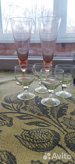 Рюмки цветное стекло СССР