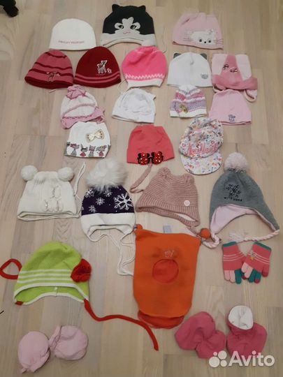 Шапки для девочки на 1-2 года