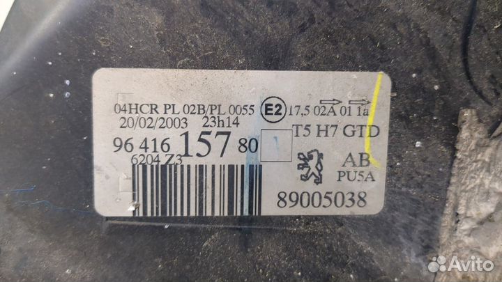 Фара (передняя) Peugeot 307, 2003