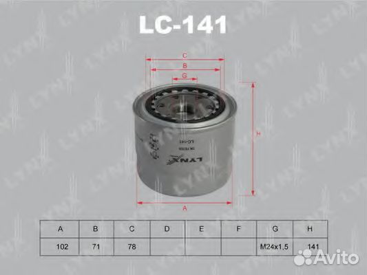 Масляный фильтр LC141 lynxauto