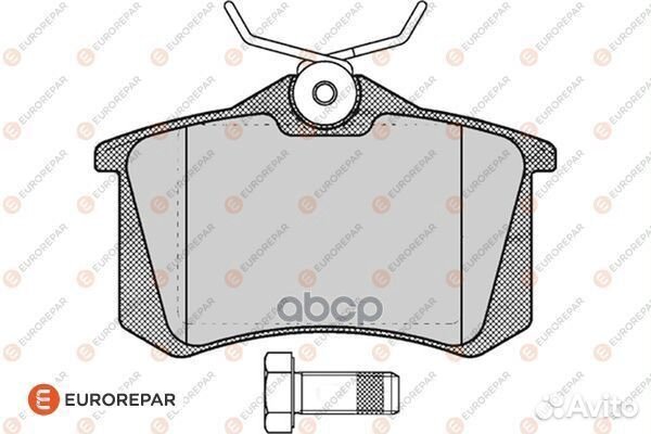 Колодки тормозные дисковые 1617250480 eurorepar