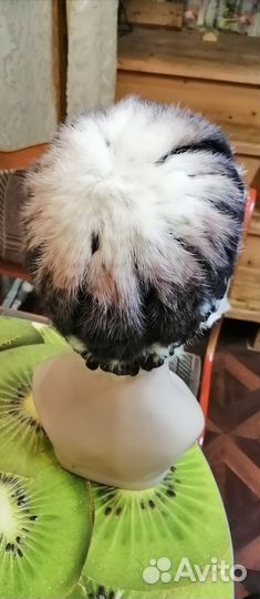 Шапка норковая женская вязаная