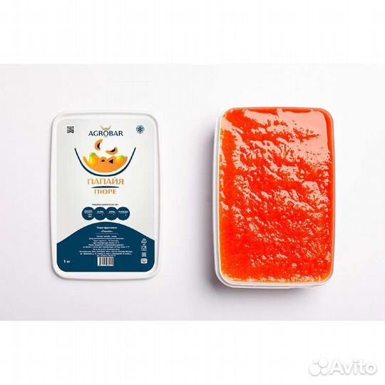 Замороженное пюре Красная Папайя 1кг Агробар