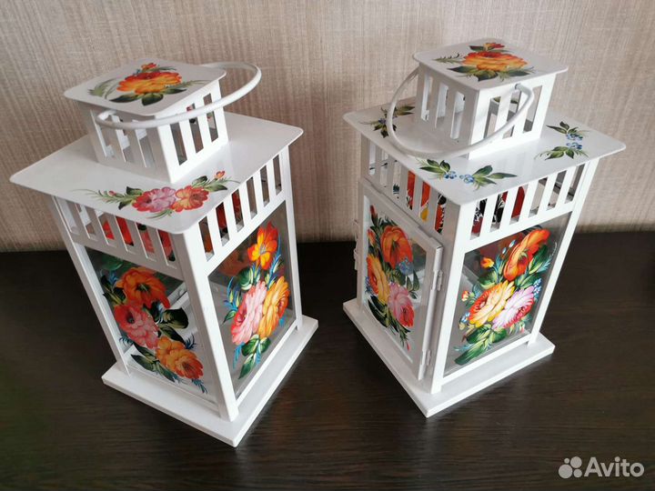 Фонарь уличный с Жостовской росписью