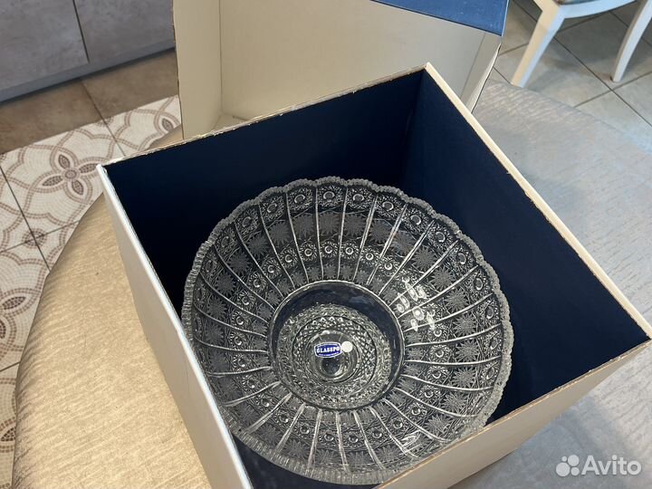 Фруктовница на ножке хрусталь 30см Classpo