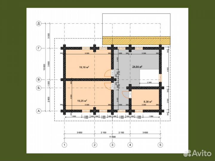 Сруб дома из бревна