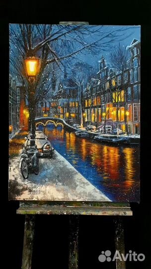 Ночной Амстердам