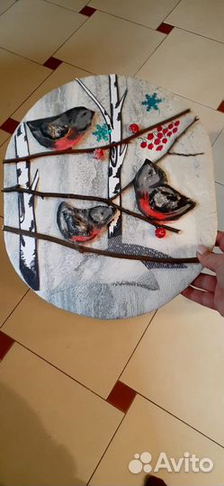 Поделка птицы зимой