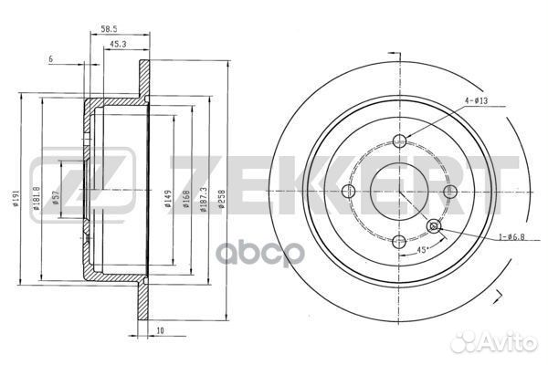 Диск торм. задн. Daewoo Nubira (klaj klan) 97