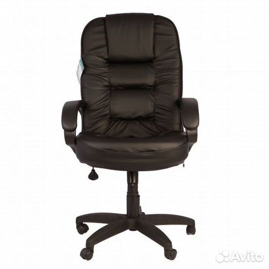 Кресло руководителя Бруно кожзам черный (ультра)