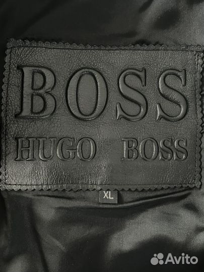 Кожаная куртка hugo Boss винтаж