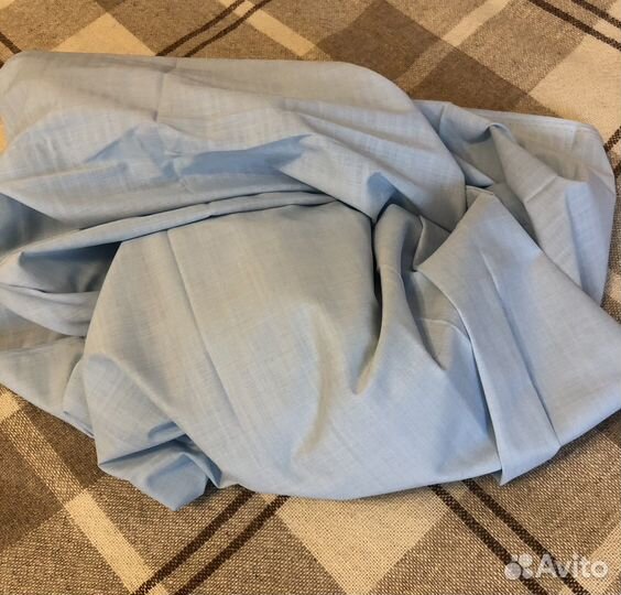 Отрез ткани батист СССР нежно голубой