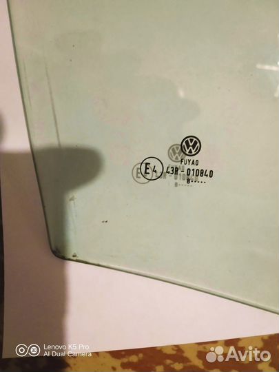 Стекло задней правой двери VW Polo Sedan