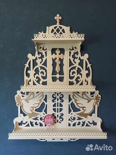 Полка для икон Иконостас Модель 90 Красный угол 1