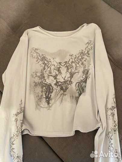 Лонгслив y2k укороченный