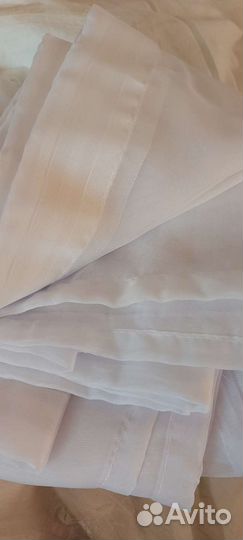 Тюль вуаль белый 4х2,5м, 5х2,4м и 5х2,5м