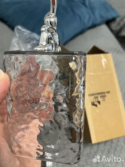 Подставка для зубочисток и ватных палочек с зайкой