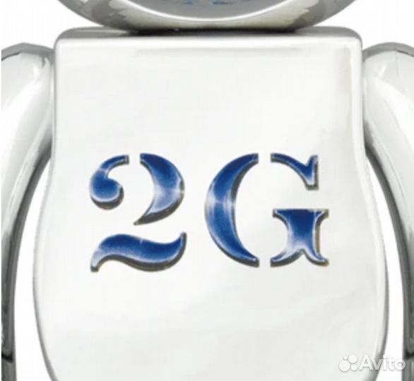 Sorayama x 2G Bearbrick (Silver) 400+100