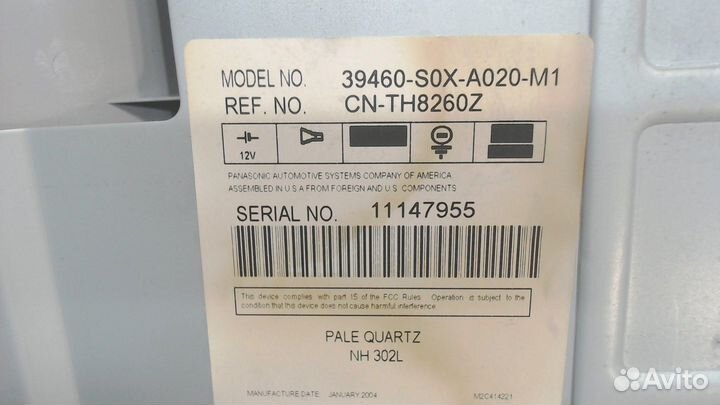 Дисплей мультимедиа Honda Odyssey, 2004