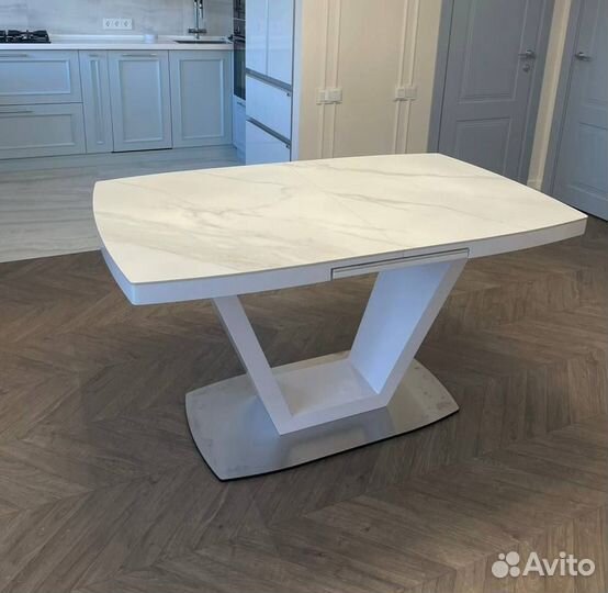Обеденный стол из керамогранита раскладной