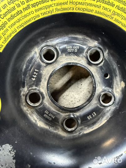 Запаска Фольксваген Шкода r15 5*100