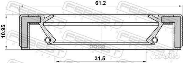 Сальник привода 31.5X61.2X10.95X13.6