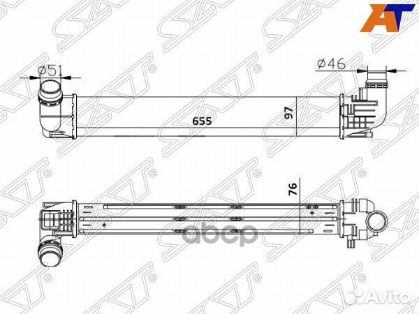 Радиатор интеркулера renault duster 1.5D 10- ST