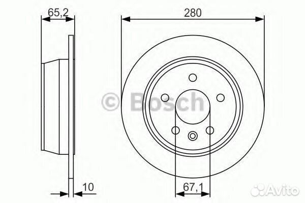 Тормозной диск 0986479S02 bosch